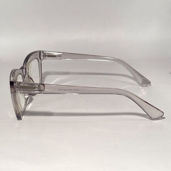 1334 Gretchen Reading Glasses 4.0 Square Clear Grey Frames NWT - Picture 4 of 9